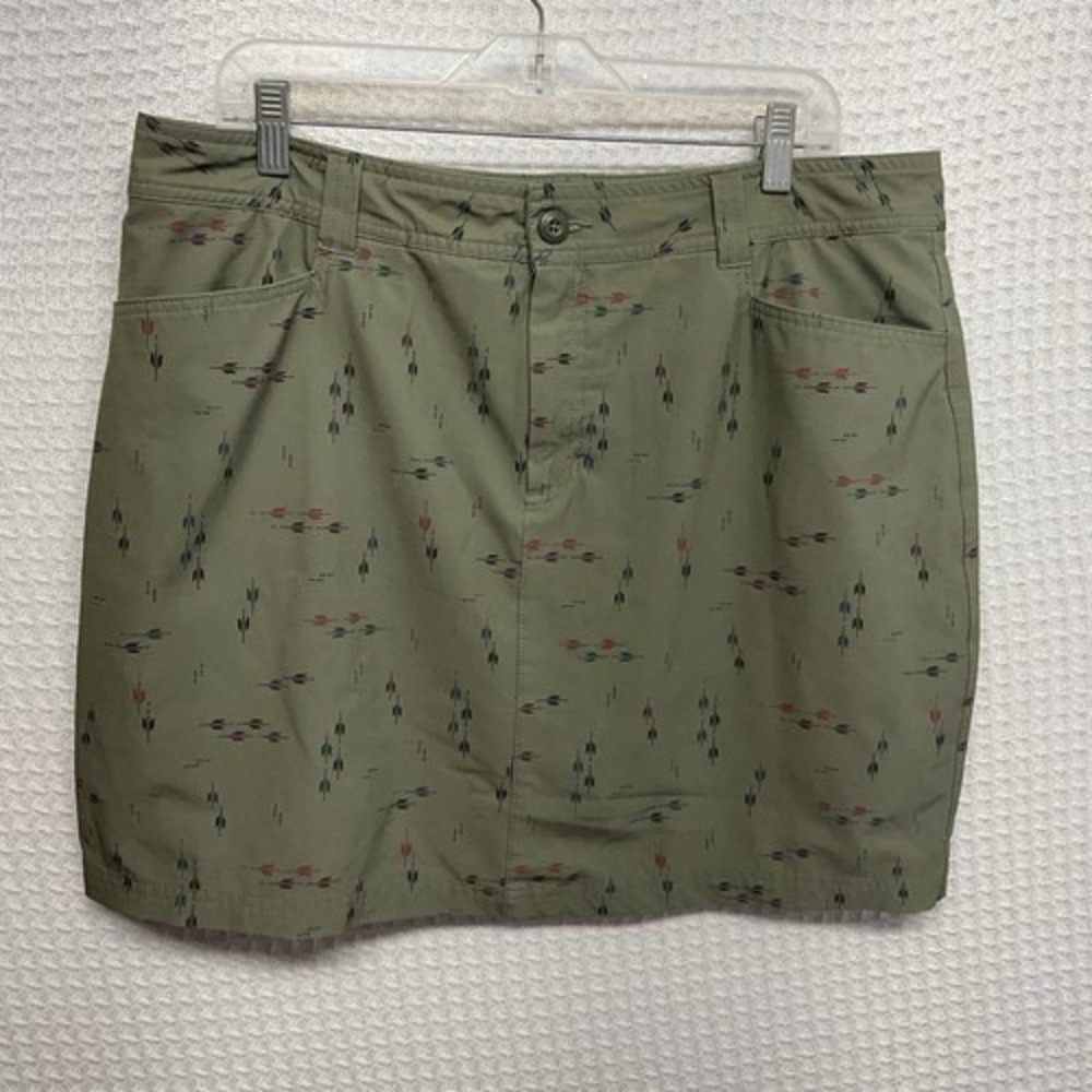 Eddie Bauer Adventurer 2.0 Olive Green Skort Women 14 Sri Lanka Polyester/Spande